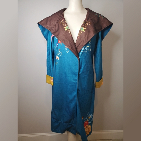 Misslook Floral Asian Inspired Long Jacket - Picture 1 of 5